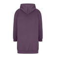 thumbnail image 6 of Resicozy Womens Zip Up Long Hoodies with Two Way Zipper Fashion Casual Tunic Sweatshirts Long Sleeve Jackets with Pockets Purple L, 6 of 7