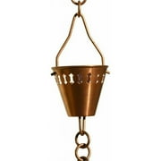 Patina Products 8.5ft. Copper Shade Cup Rain Chain R279