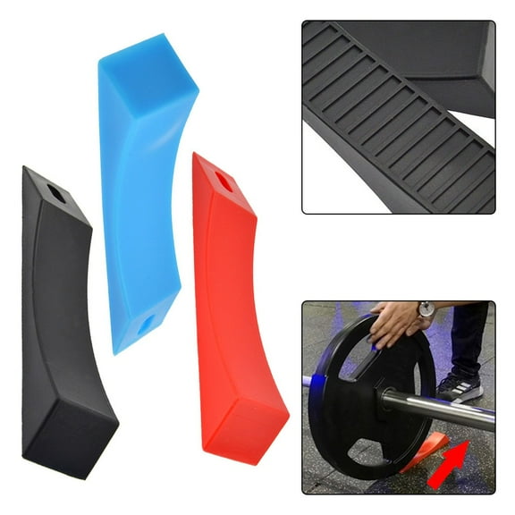 1Pc Barbell Pad Silicone 23X4.5X3Cm Anti-Slip Deadlift Barbell Weight Lifting Equipment Parts Gym Wedge Unload Accessories Black Fangkenuo