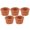 Chocolate, variant on OFFIGAM Set of 5 Mini Flower Basket Dollhouse Accessories, Chocolate Color Decorative Miniatures for Dollhouse Decor