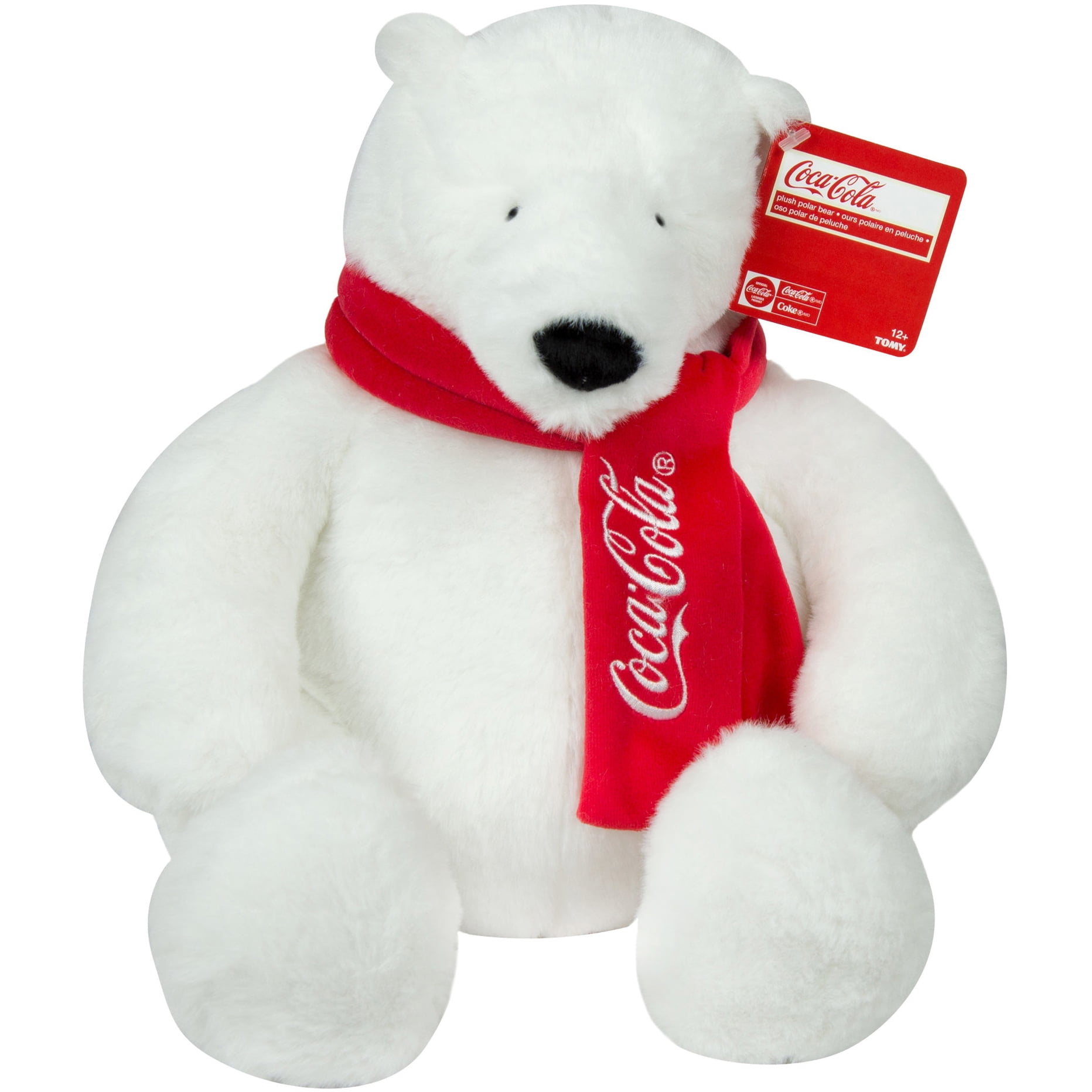 Plush Polar Bear Coca-cola Coke Plush Bear Polar Bear on Sled 
