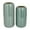 Green Solid Round S/2 13", 11"H, variant on DecMode 13", 11"H Green Metal Vase, Set of 2