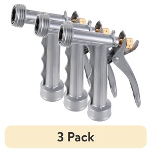 Expert Gardener Metal Rear-Trigger Watering Nozzle, 3-Pack