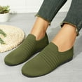 thumbnail image 2 of Green Ladies Everyday Flat Bottom Slip On Footwear With Ventilated Mesh Upper For Easy Wear In Warm Weather Outdoor Indoor Use, 2 of 9
