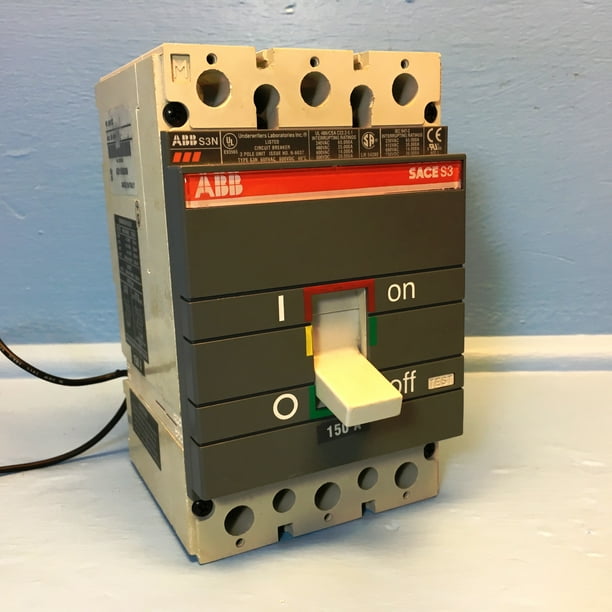 ABB Type S3N SACE S3 150A Circuit Breaker w UVR 3 Pole 480/600 VAC 25