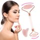 thumbnail image 3 of Muyoka Juego de rodillo de jade y raspador Gua Sha, herramienta de masaje de cuello antiarrugas antienvejecimiento para piel hinchada, círculos oscuros (rosa) Muyoka Hogar, 3 of 7