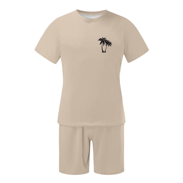 Playeras De Compresión, Traje De Moda Para Hombre, Camiseta De Manga Corta Con Estampado De Coco De Verano, Pantalones Cortos, Transpirables, Relajantes, Para Vacaciones, Uso Diario