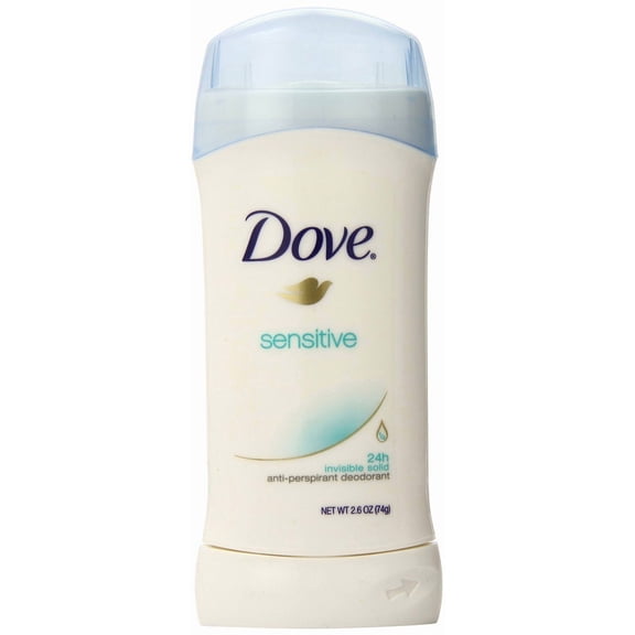 Dove Antiperspirant Deodorant Stick for Women Sensitive Skin Invisible Solid, 2.6 oz, 3 Pack