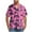 Black, variant on Donemore Men's Tropical Hawaiian Print Short Sleeve Button-Down Shirt Casual Vacation Resort Style Breathable Cotton Shirt with Loose Fit Trendy Men's Apparel