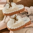 thumbnail image 4 of Fesfesfes Women's Thermal Slippers Soft And Comfortable Furry Warm Fleece Lined Slippers With Non-slip Soles Women's Home Bedroom Slippers Women Dress Shoes 7.5-8.5(40-41), 4 of 7