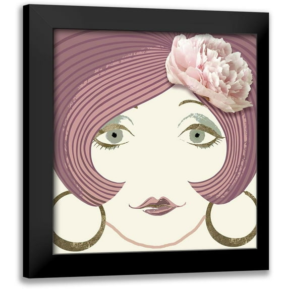 Sommers, Mindy 15x16 Black Modern Framed Museum Art Print Titled - Carnaby Girl
