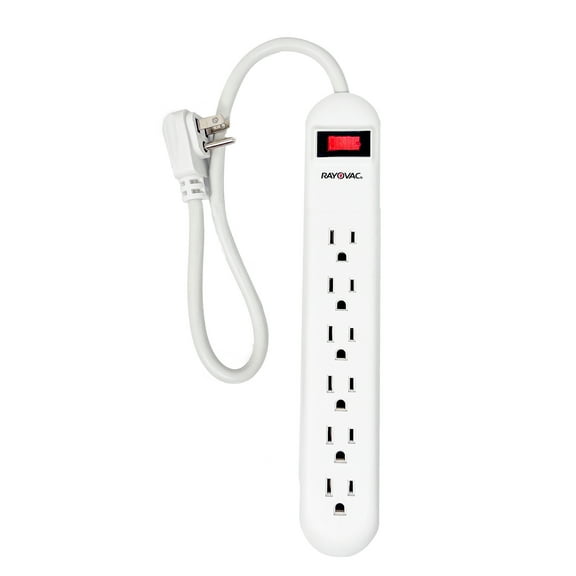 RAYOVAC 1,000-Joules Surge Protector Power Strip, 6 AC Outlets, 1.5-Ft. Cord, HM-PS-170