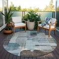 thumbnail image 6 of Addison Rugs Chantille Indoor/Outdoor Transitional Modern Teal Washable Round Rug, 8' x 8', 6 of 6