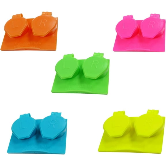 Contact Lens Travel Storage Flip Top Flat Cases Lightweight, Portable, Distinctive Design, Cute Bulk Storage With Mix 12pcs