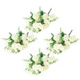thumbnail image 2 of Injueey 4X flores artificiales de imitación de plantas para el hogar, accesorios multiusos para el hogar, decoraciones para festivales, Decoración Blanco, 2 of 6