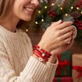 thumbnail image 3 of OAVQHLG3B Christmas Bracelets for Women, Snowflake Santa Claus Christmas Tree Festive Beaded Bracelets Stackable Stretch Friendship Bracelets, 3 of 5