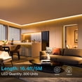 thumbnail image 2 of Tira de luces LED Olafus de 5 m, color blanco cálido, 300 LED, 3000 K, regulables, 2 of 8