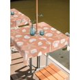 thumbnail image 2 of Outdoor Tablecloth with Umbrella Hole for Patio/Picnic/Party/Camping, Pink White Starfish Coastal Waterproof Table Cloth Square Cover Washable, Shell Conch Coral Nautical Summer (54"x 54"), 2 of 9