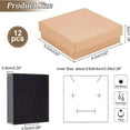 thumbnail image 4 of Kraft Paper Jewelry boxes with Black Sponge Inside Square BurlyWood 3-5/8x3-5/8x1-1/8 inch(9.2x9.2x3cm), 4 of 7
