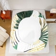 thumbnail image 5 of Castle Fairy Green Leaves Queen Sheet Sets for Teens,Tropical Plants Bed Set, 5 of 7