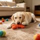 thumbnail image 4 of Juguetes Masticables para Perros de Látex con Sonido: Forma de Pelota de Baloncesto o de Fútbol con Huesos para Masticar Durante Mucho Tiempo, Limpiar Los Dientes, Aliviar El Estrés y Jugar de Forma, 4 of 6