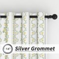 thumbnail image 6 of Lfeey Blackout Curtains for Bedroom 63 inch Length, Room Darkening Grommet Window Drapes, Green Floral, 2 Panels, 6 of 7