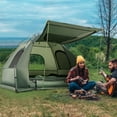 thumbnail image 2 of Gymax 2-Person Camping Tent Cot 5-in-1 Folding Camping Bed w/ Air Mattress Pillow Sleeping Bag, 2 of 10