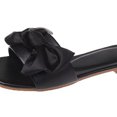thumbnail image 2 of Sandalias de mujer Zapatillas Bowknot Tiras Punta abierta Verano Zapatillas planas para playa, 2 of 5