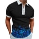 thumbnail image 1 of Playera de Manga Corta Athleisure con Media Cremallera y Solapa Impresa en 3D para Hombre Pompotops oipoqjl24969, 1 of 3