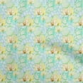 thumbnail image 1 of oneOone Polyester Spandex Yellow Fabric Leaves & Clover Diy Clothing Quilting Fabric Print Fabric By Yard 56 Inch Wide, 1 of 6