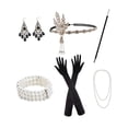 thumbnail image 3 of Conjunto de accesorios para mujer de los años 20, diadema, tocado de joyería para actuaciones en escenario Estilo C, 3 of 8