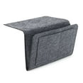 thumbnail image 2 of Spencer Felt Bedside Caddy Bedside Essentials Pocket Bed Sofa Storage Organizer with 5 Pockets for TV Remote Control, Phones, Glasses, Accessories (Gray), 2 of 10