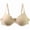 Beige, variant on Comfort Wireless Unlined Bra Seamless Soft Cup T Shirt Everyday Wear Light Support Full Coverage Underwire Bra Black 100D