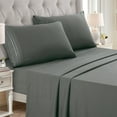 thumbnail image 4 of Premium Hotel Style Bed Sheets, Rich and Soft Hand, Wrinkle Resistant (Gray, Twin), 4 of 8