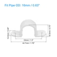thumbnail image 2 of Uxcell 100Pack Correas para Tuberías, Correa de Conduit de Plástico de 16mm (5/8") Soporte de Montaje para Tuberías con 2 Agujeros, 2 of 6
