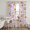 Lilac, Yellow, White, variant on Pink Flowers Sheer Curtains 84 Inch Length 2 Panels Set, Spring Floral Blue Checkered Farmhouse Voile Window Treatment Rod Pocket Curtains Sheers Drapes for Bedroom/Living Room/Kitchen 52"x84"x2