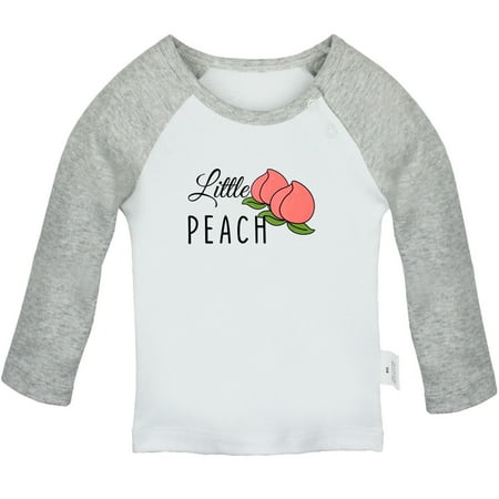 

iDzn Little Peach Sweet Novelty T shirt For Baby Newborn Babies T-shirts Infant Tops 0-24M Kids Graphic Tees Clothing (Long Gray Raglan T-shirt 18-24 Months)