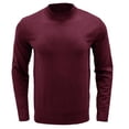 thumbnail image 2 of SWSMCLT Men's Soft Knit Pullover Sweaters Fall Work Office Business Casual Long Sleeve Knitted Sweatshirt Lightweight Slim Fit Sweater Dressy Knitwear Cozy Crewneck Warm Winter Burgundy Medium, 2 of 5