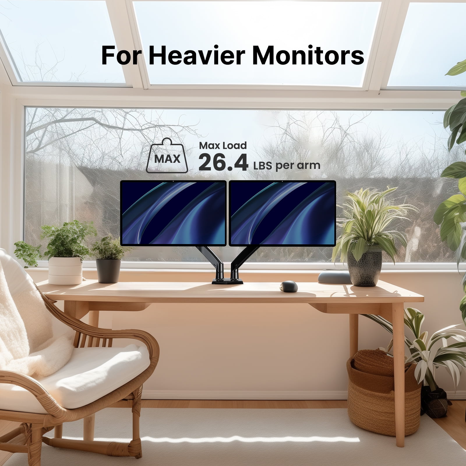 Huanuo 13-27 Inch Monitor Bracket 2 Monitors, Fully Adjustable for LCD LED  Screens, 2 Mounting Options, VESA 75/100, Black: : Computer &  Accessories