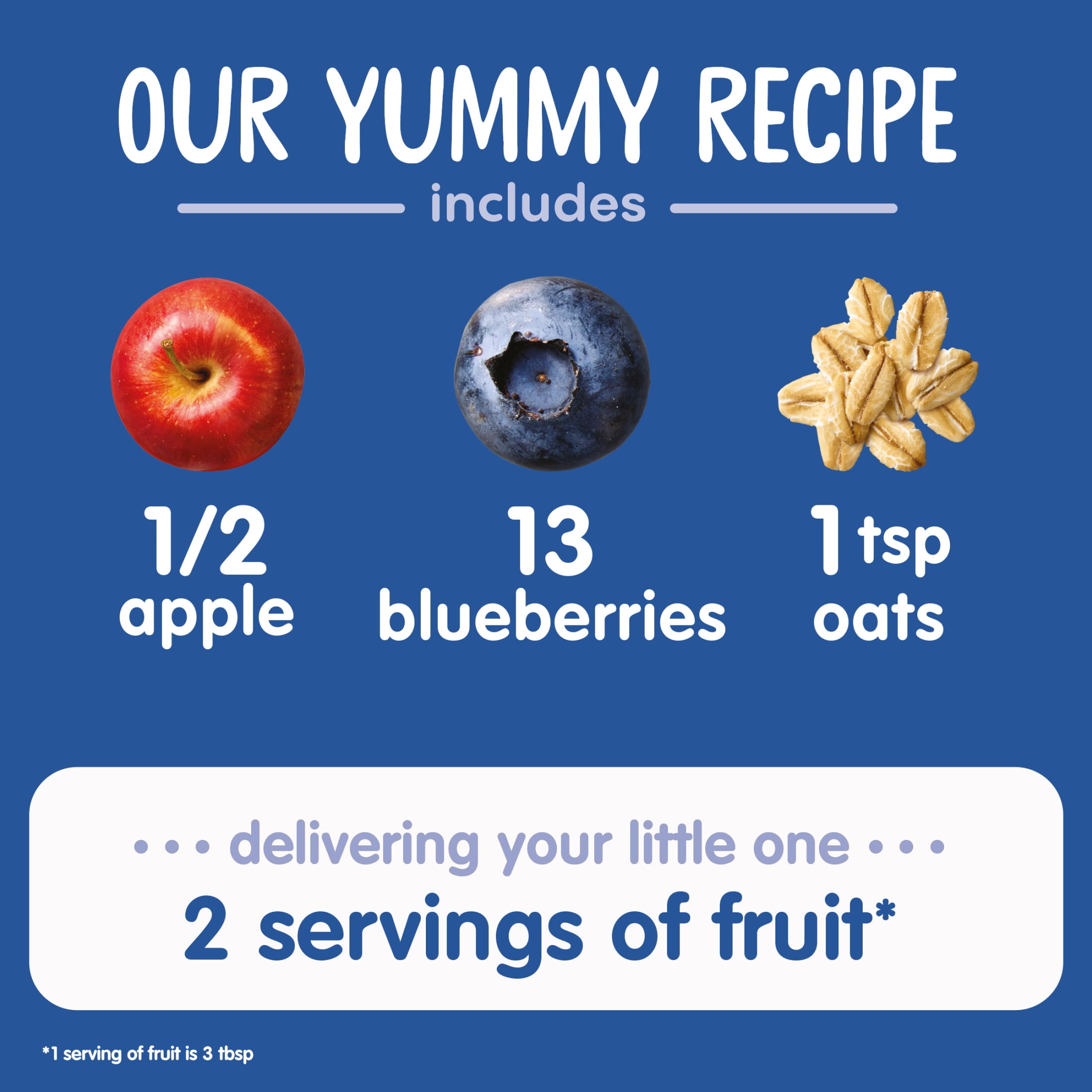 Happy Baby, Stage 2 Organic Baby Food, Apples Blueberries & Oats, 4 oz. Pouch