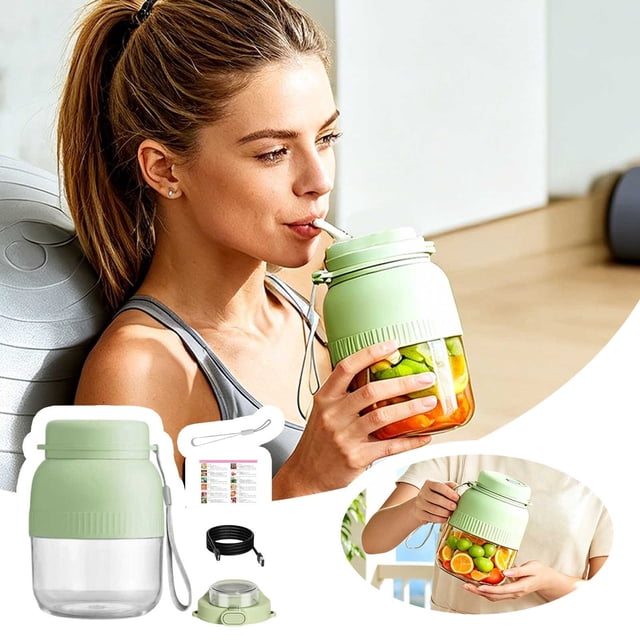 Outdor Portable Juice Extractor With Lid—Compact Juicer For Fresh And Squeezed Drinks