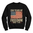 thumbnail image 2 of 250 Years America Anniversary 250th Independence Day Vintage American Flag Print Sweatshirt, 2 of 3