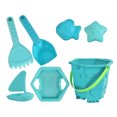 thumbnail image 1 of Cubos de playa, palas, herramientas, antiarañazos, el mejor regalo para niños y niñas (7 piezas) Ehuebsd libre de BPA, 1 of 8