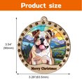 thumbnail image 2 of American Bulldog Christmas Decorations, American Bulldog Dog Christmas Stained Glass Christmas Tree, American Bulldog Dog SunCatcher, Christmas Keepsake, 2 of 4