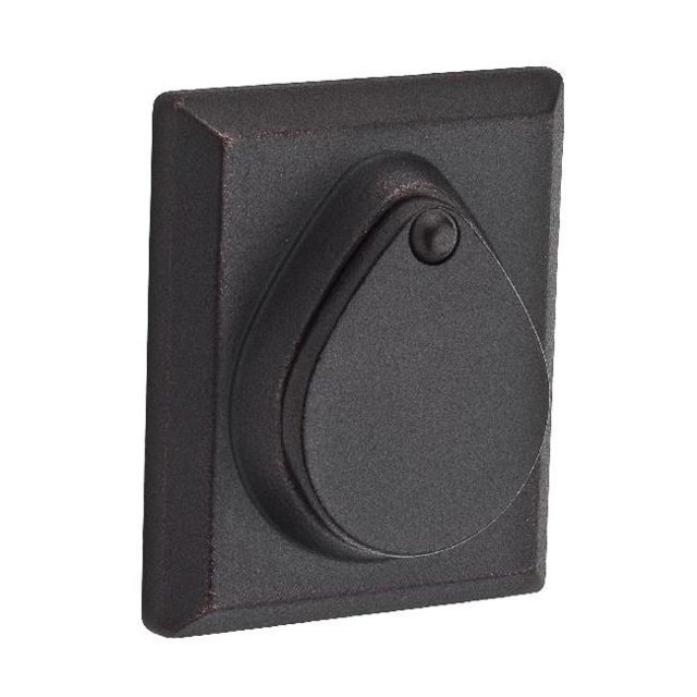 Baldwin DC.RSD.481.S Double Cylinder Rustic Square Deadbolt with Smartkey, Dark Bronze