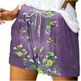 thumbnail image 2 of POROPL Shorts for Women Summer Fashion Casual Shorts with Pockets Print Short, 2 of 5