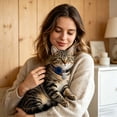 thumbnail image 3 of Boho Breakaway Cat Collar with Bell, Adjustable Printed Kitten Collar with Pendant for Cats and Small Pets(F,28cm), 3 of 5