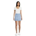 thumbnail image 3 of No Boundaries Juniors Seamed A-Line Mini Denim Skirt, Sizes XS-XXXL, 3 of 6