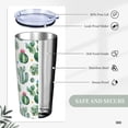thumbnail image 2 of Green Cactus Tumbler Succulents Stainless Steel Insulated Tumblers with Lid Straw Reusable Tropical Plant Coffee Travel Mug Tea Drinking Wine Smoothie Cups Gifts for Women 20 Oz, 2 of 5