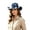 Z70-Blue, variant on Dye Denim Patchwork Cowboy Hat for Women Men Western Wide Brim Party Hat Sun Protection Holiday Beach Hiking Cap